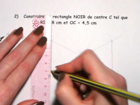 comment construire un rectangle a partir d'une diagonale