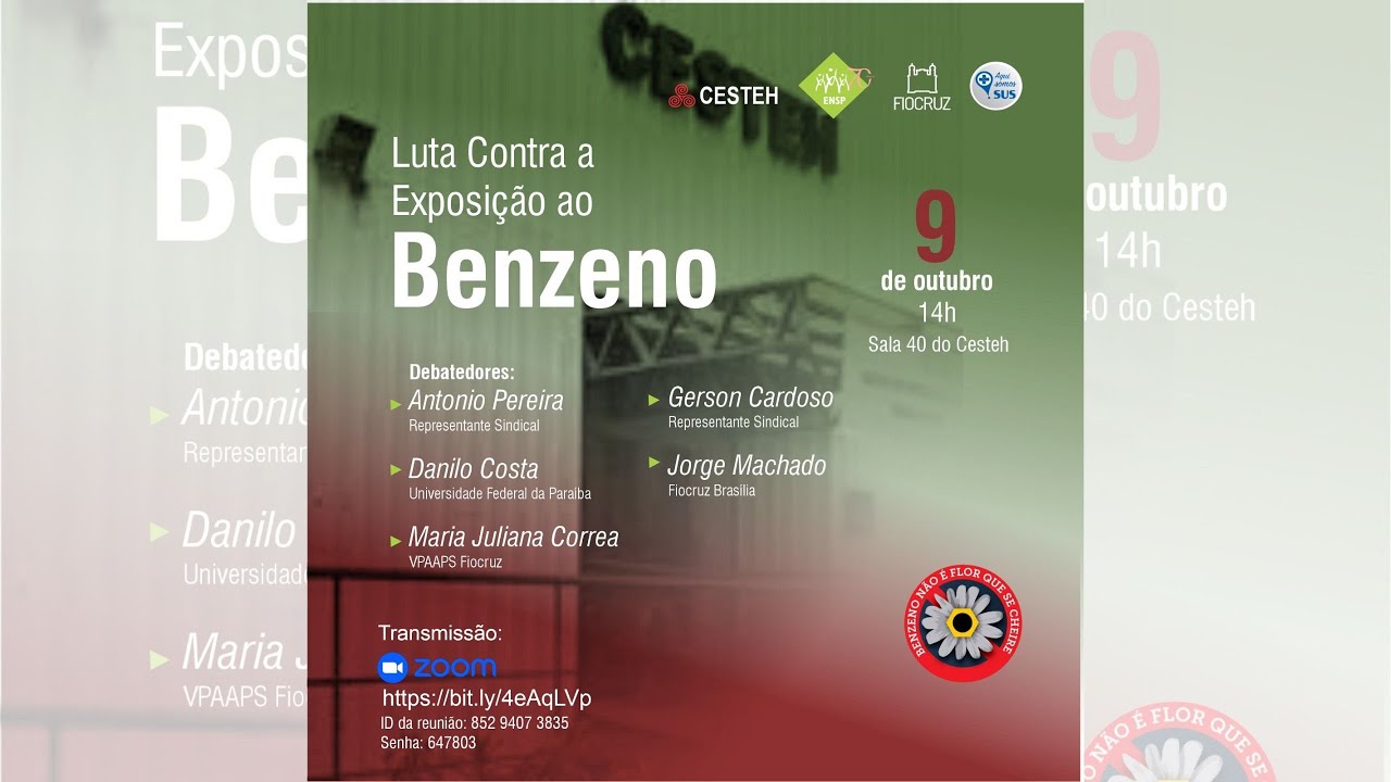 CESTEH Dia Nacional de Luta Contra a Exposição ao Benzeno