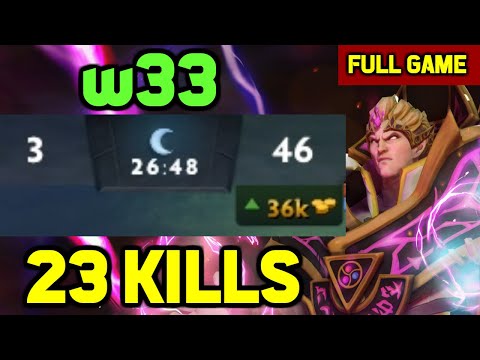 w33 MID Invoker ABSOLUTE MASSACRE 23-0 vs Cr1t- Kunkka, Gorgc PA