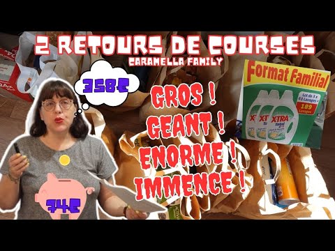 RETOUR DE COURSES 2023/LIDL - LECLERC /AVEC LES PRIX/358€ MAIS DEUX DRIVES AVEC 74€ SUR LA CARTE !