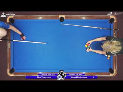 Stuttgart Open 2017, No. 09, Tina Vogelmann vs. Marcel Nottebaum, 10-Ball, Pool-Billard