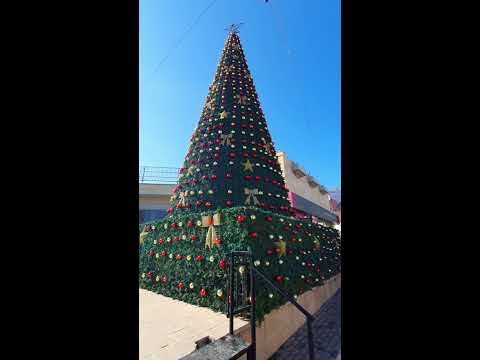 شجرة عيد الميلاد بيت ساحور نهاراً وليلاً | Christmas Tree Beit Sahour 2020/2021 Day & Night #Shorts