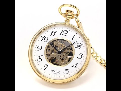 TIMOR/ティモール/オープンフェイス/スケルトン/TP106JA01/ゴールドカラー 懐中時計