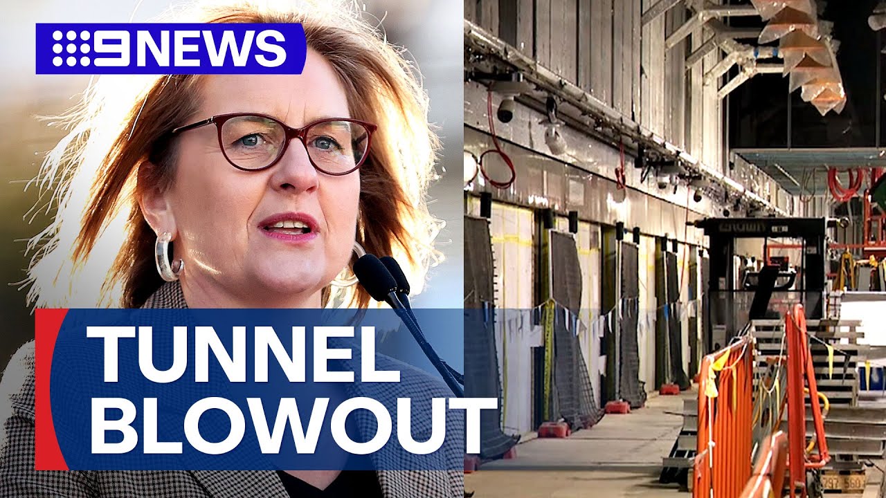 Melbourne's Metro Tunnel facing $837 million cost blowout | 9 News Australia