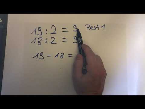 Division mit Rest und Probe