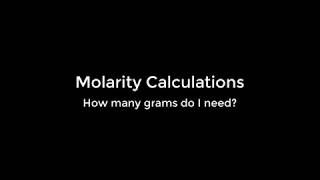 Calculating the number of grams required to make a solution (Molarity)
