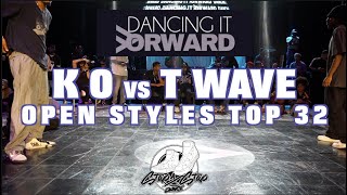 K O vs T WAVE | Open Styles Top 32 | Dancing It Forward 2025 | #SXSTV
