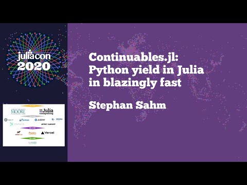 JuliaCon 2020 | Continuables.jl: Python yield in Julia in blazingly fast | Stephan Sahm