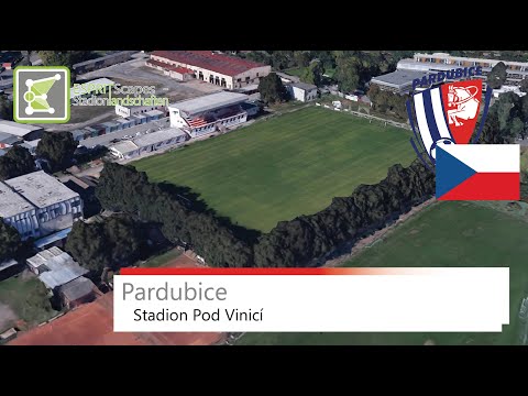 Stadion Pod Vinicí | FK Pardubice | Slow Motion 360° Rotation | Google Earth