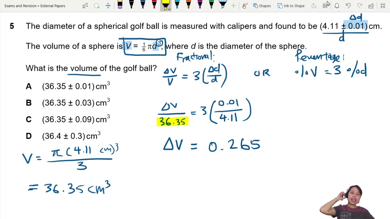 How to calculate uncertainty in volume? Tipseri