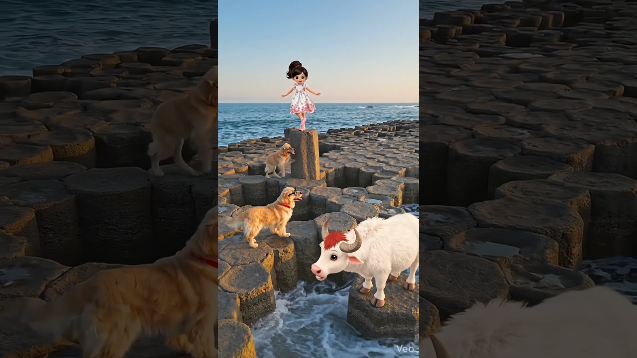 The iconic hexagonal basalt columns of Ghềnh Đá Đĩa, Phu Yen, Vietnam, #disney #animation #funny