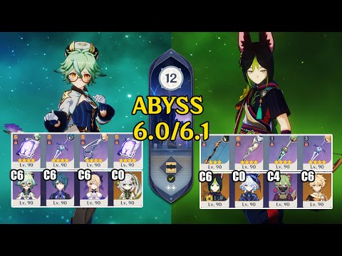 C6 Sucrose Hyperbloom & C6 Tighnari Quickbloom | Spiral Abyss 6.0/6.1 | Genshin Impact 【原神】