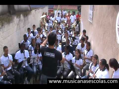Concerto didático da Banda Sinfônica Infantil do Projeto Música nas Escolas