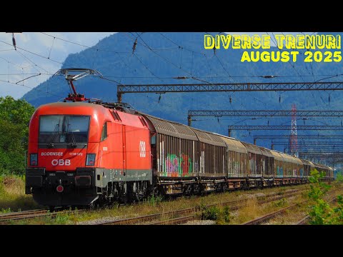 Diverse trenuri filmate în luna August