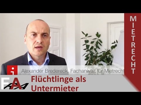 Flüchtlinge als Untermieter