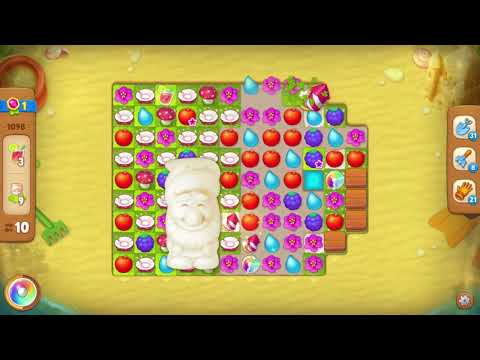Gardenscapes 1098 Level - 18 moves - NO BooSTERS