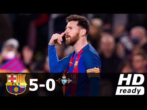 Barcelona vs Celta Vigo 5 0   All Goals    La Liga 04 03 2017
