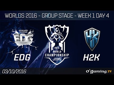 EDG vs H2K - World Championship 2016 - Group Stage Week 1 Day 4