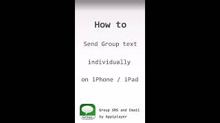 How to send group text individually on iPhone