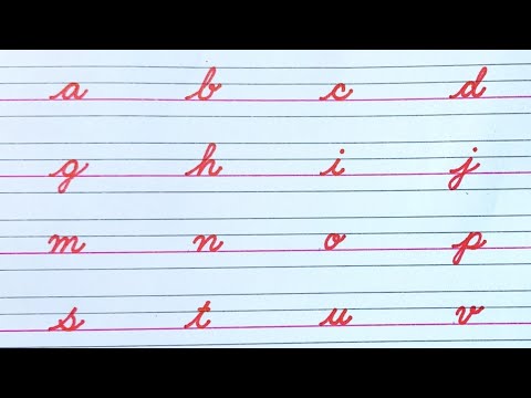 How to write English Cursive writing a to z  | Small letters abcd | Cursive handwriting practice