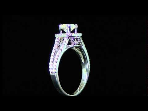 1.10 CTW SI G ROUND CUT WHITE DIAMOND FASHION ENGAGEMENT RING 14K WHITE GOLD
