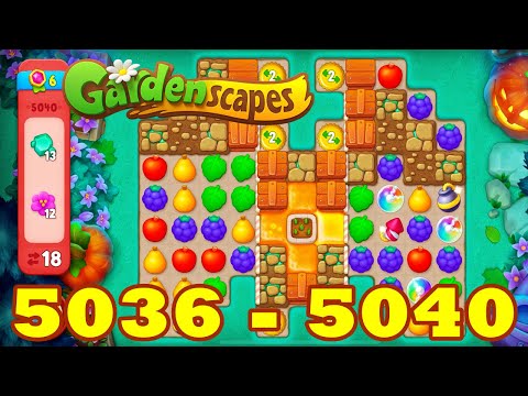 Gardenscapes Level 5036 - 5040 HD | 3 match | gameplay | android | GameGo Game | 5037 | 5038 | 5039