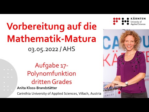 Vorbereitung auf die Mathematik-Matura: Polynomfunktion 3. Grades
