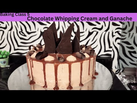 Cake Decoration with "Chocolate Whipped Cream" and "Chocolate ganache" - with husband's Reviews