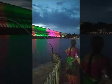 KRS Dam at Evening looking very Colourful- Kaveri River- Brindavan Garden - Mysore #shorts #krsdam