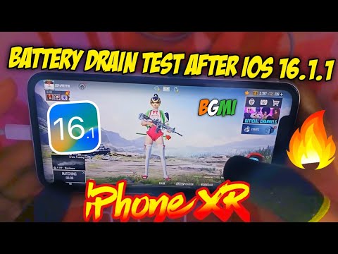 iPhone XR BGMI Battery Drain Test After iOS 16.1.1 🔥100% to 0%