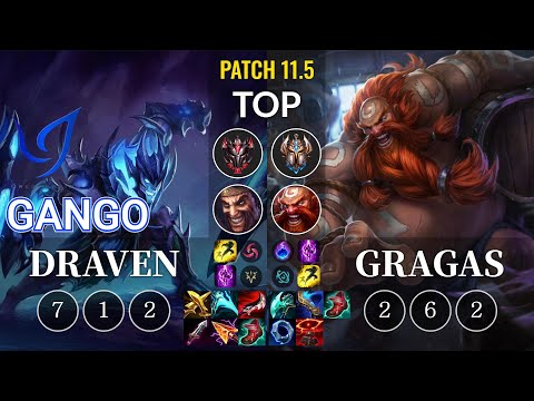 CGA Gango Draven vs Gragas Top - KR Patch 11.5
