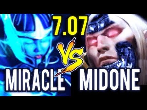 Miracle Vs MidOne - 7.07 First Time — What A Game! Dota 2