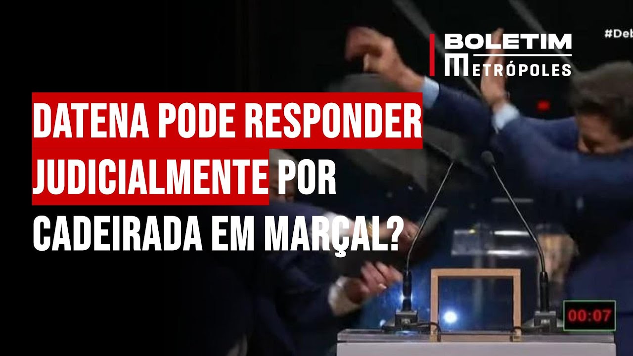 Datena pode responder judicialmente por cadeirada em Marçal?