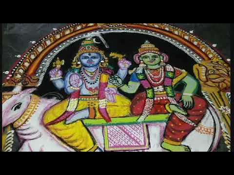 Pradhosha sivan rangoli by Smt.Mangalam Srinivasan