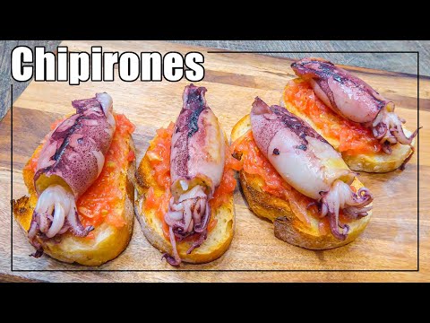 Receta CHIPIRONES o calamares DESCUBRE SU RELLENO► Una tapa fácil y rápida