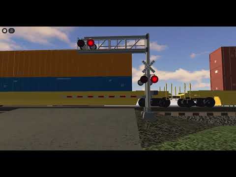 NS 1176 Leads Intermodal East | Rd Railroad Crossing