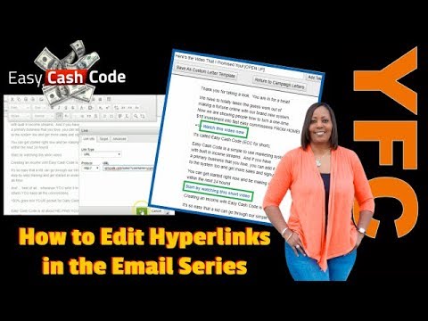 Easy Cash Code Training | Email Marketing How to Edit Hyperlinks in the Autoresponder Email Series