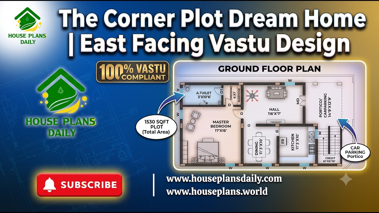 The Corner Plot Dream Home | East Facing Vastu Design