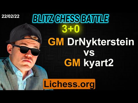 MAGNUS CARLSEN | DrNykterstein | Blitz chess 3+0 vs GM Aram Hakobyan (kyart2) 28/02/22 | lichess.org