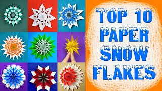 10 IDEAS FOR THE DESIGN OF PAPER SNOWFLAKES ❄🎄
