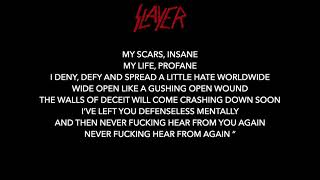 Slayer ⎮ &#39;Hate Worldwide&#39; ⎮ (song and the official lyrics)