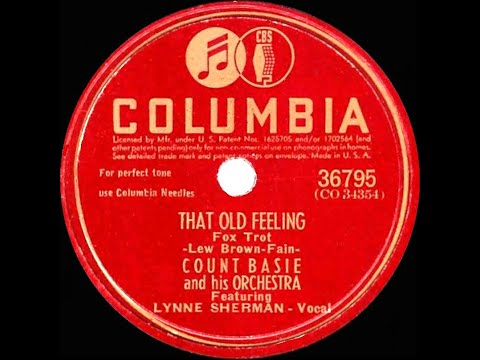 1945 Count Basie (with strings) - That Old Feeling (Lynne Sherman, vocal)