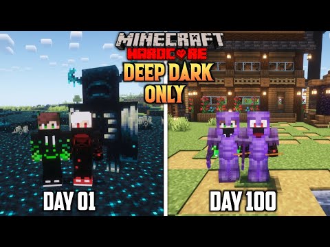 We Survived 100 Days In DEEP DARK Only World In Minecraft Hardcore | LordN Gaming