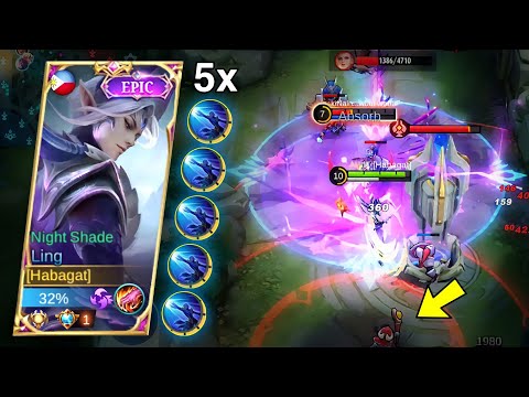 LING FAST HAND 5X DASH COMBO IN MYTHIC RANK | TOTALLY INSANE SPEED!!! - LING MLBB