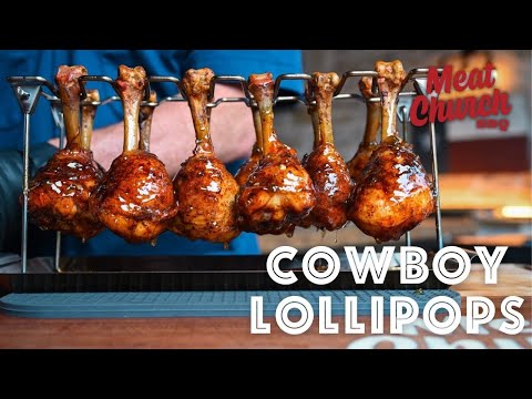 The easiest Chicken Lollipops with Smoked Prickly Pear Glaze