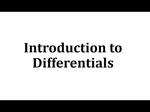 Introduction to Differentials