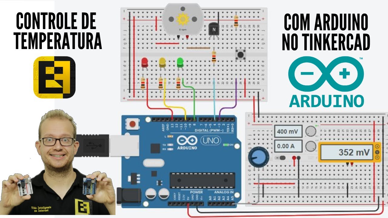 Controle de Temperatura com Arduino e Tinkercad - Master Class Eletrônica Fácil