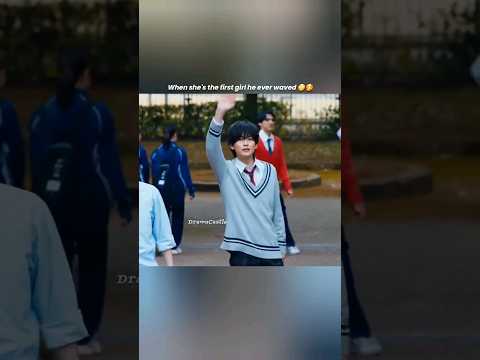 School's popular boy waved at her 😲😳 #jdrama #japanese #fumiya #oursecretdiary #shorts