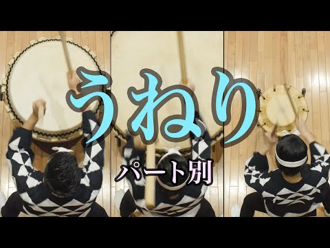 うねり（パート別）／鼓童提供楽曲02 | Kodo “Uneri”:  All parts filmed separately  [One Earth Music Composition No. 2]