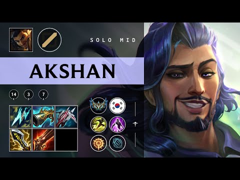 Akshan Mid vs Ryze - KR Challenger Patch 25.22